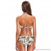 ZZKKO Leopard Print Paisley Bikini Swimsuit Womens High Neck Halter Two Piece Bathing Suit B07N7D4HGQ